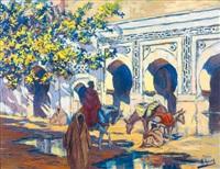 EDOUARD HERZIG VUE DE MEKNES, CAVALIER